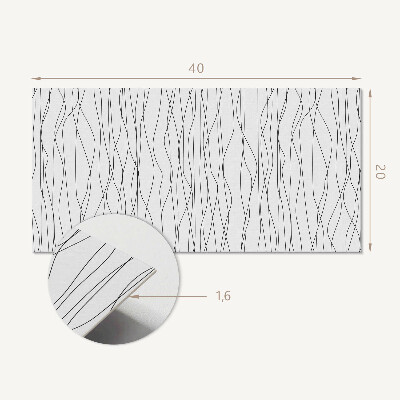 Pvc wall panel Wavy lines on the background
