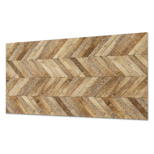 Square tv wall panel Herringbone wood pattern