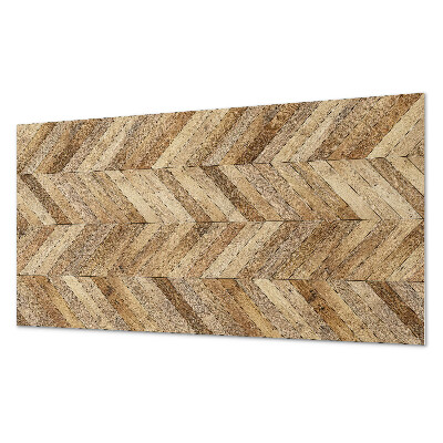 Square tv wall panel Herringbone wood pattern