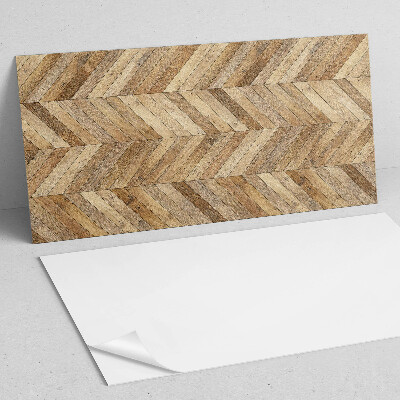 Square tv wall panel Herringbone wood pattern