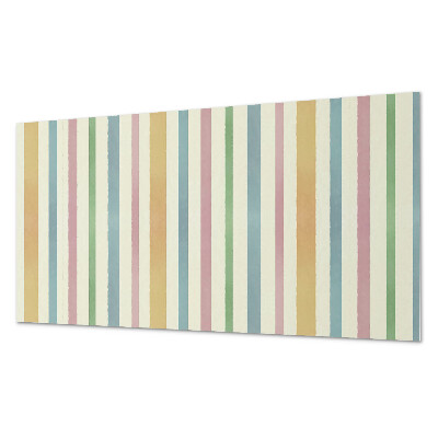 Square tv wall panel Multi-colored vertical stripes