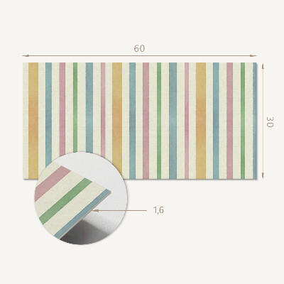 Square tv wall panel Multi-colored vertical stripes