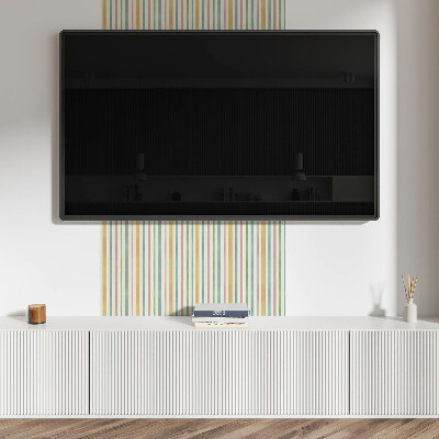 Square tv wall panel Multi-colored vertical stripes