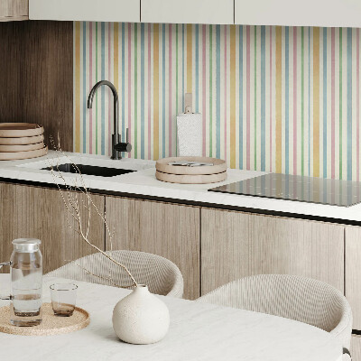 Square tv wall panel Multi-colored vertical stripes
