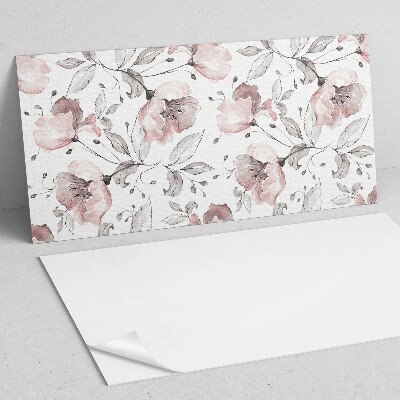 Square wall panel Floral watercolor pattern