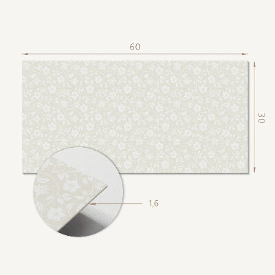 Pvc wall panel Floral pattern on the background