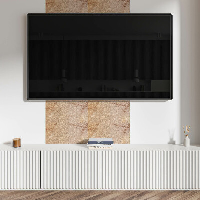 Square tv wall panel Natural stone texture