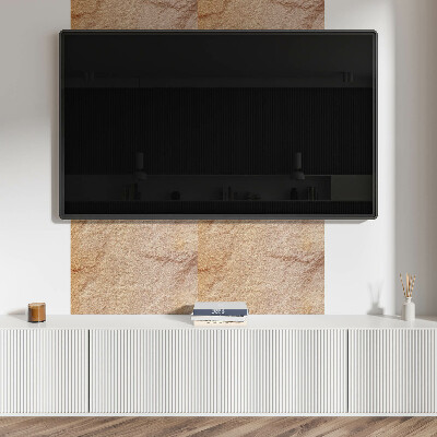 Square tv wall panel Natural stone texture