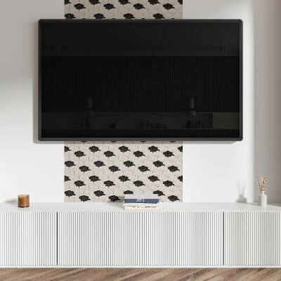 Square wall panel Stylish leaf pattern