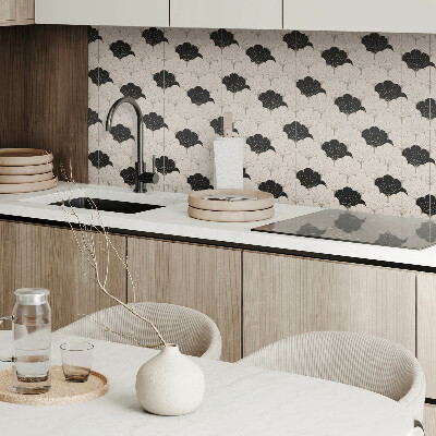 Square wall panel Stylish leaf pattern