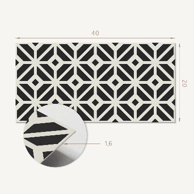 Square tv wall panel Geometric pattern with rhombuses