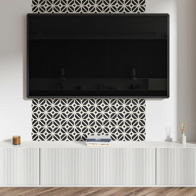 Square tv wall panel Geometric pattern with rhombuses