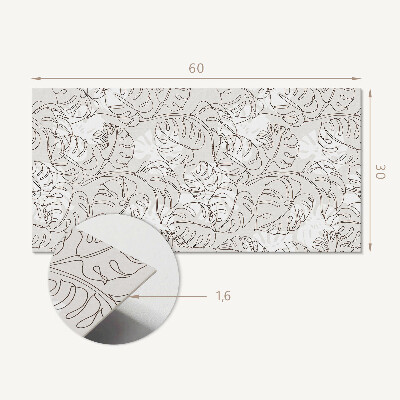 Pvc wall panel Line leaf pattern