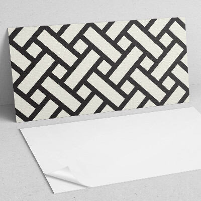 Square tv wall panel Interwoven geometric pattern