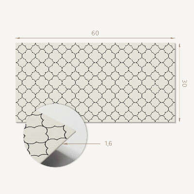 Square tv wall panel Floral pattern in mesh