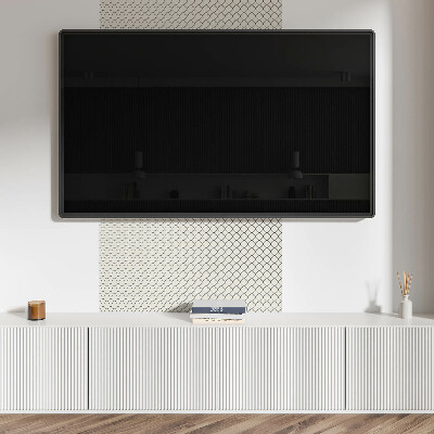 Square tv wall panel Floral pattern in mesh