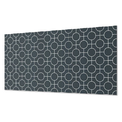 Square wall panel Geometric pattern of circles and lines