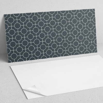 Square wall panel Geometric pattern of circles and lines
