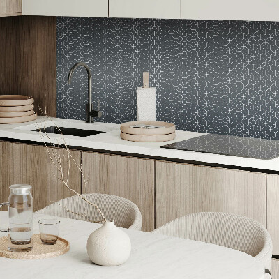 Square wall panel Geometric pattern of circles and lines