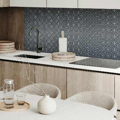 Square wall panel Geometric pattern of circles and lines