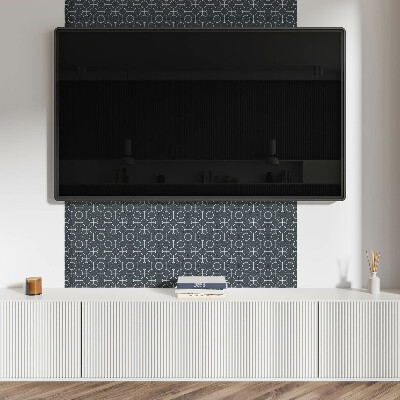 Square wall panel Geometric pattern of circles and lines