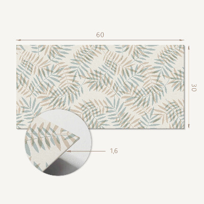 Square wall panel Leaves in a delicate pattern