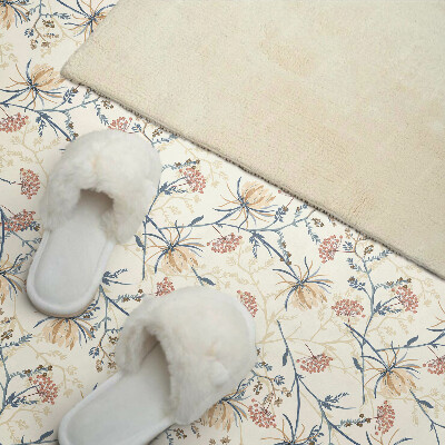 Square tv wall panel Floral pattern on the background