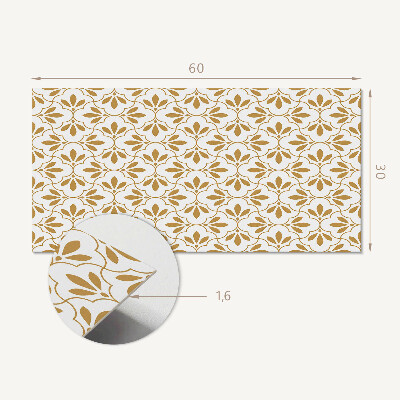 Square wall panel Elegant plant pattern