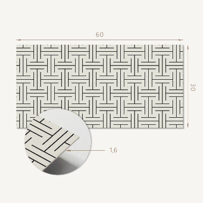 Square wall panel Geometric checkered pattern