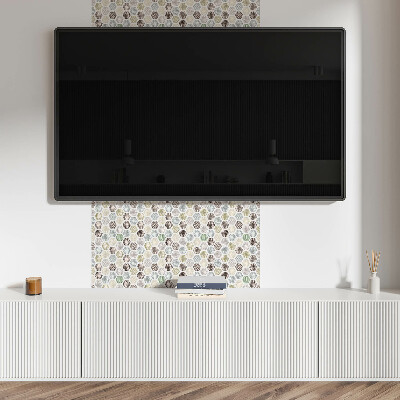 Square wall panel Hexagonal pattern with lines