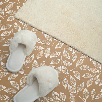 Square wall panel Leaves on a textured background