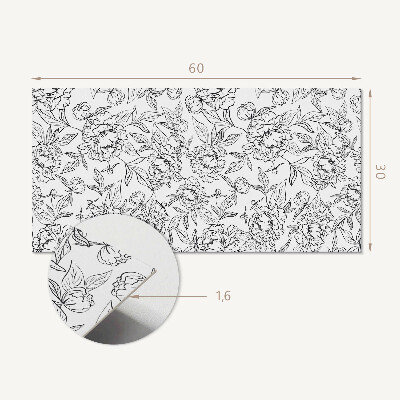 Pvc wall panel Floral pattern with leaves