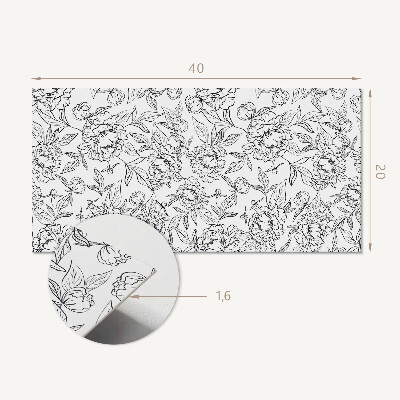 Pvc wall panel Floral pattern with leaves