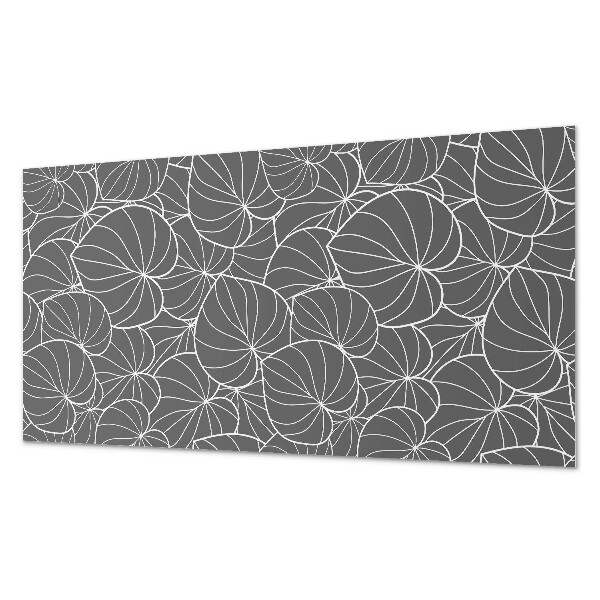 Square tv wall panel Leaves in a delicate pattern