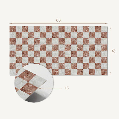 Square tv wall panel Marble checkerboard pattern