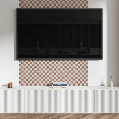 Square tv wall panel Marble checkerboard pattern