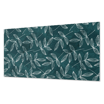 Pvc wall panel Leaves on a textured background