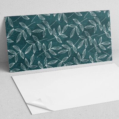 Pvc wall panel Leaves on a textured background