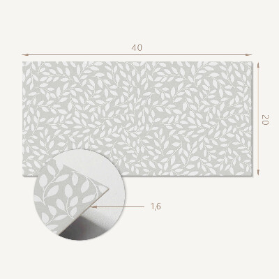 Square wall panel Delicate leaf pattern