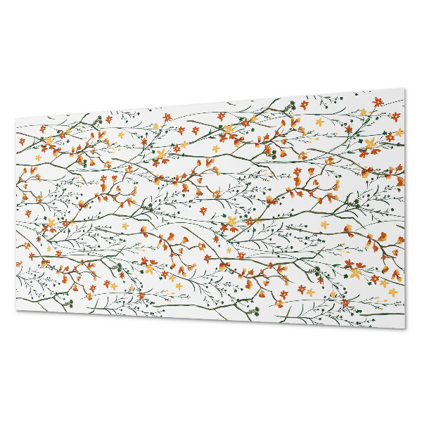 Square wall panel Floral pattern on the background
