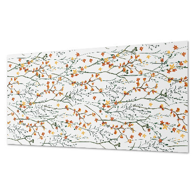 Square wall panel Floral pattern on the background
