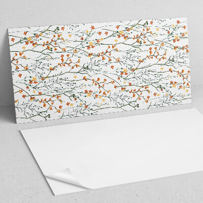 Square wall panel Floral pattern on the background