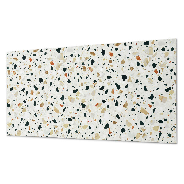 Square tv wall panel Pattern with stones in the background
