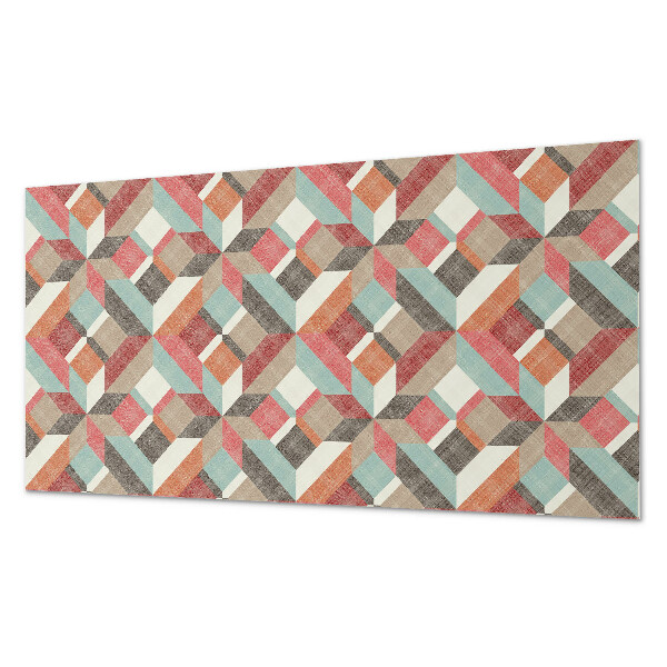 Square tv wall panel Geometry in colorful shapes