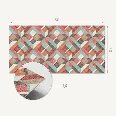 Square tv wall panel Geometry in colorful shapes