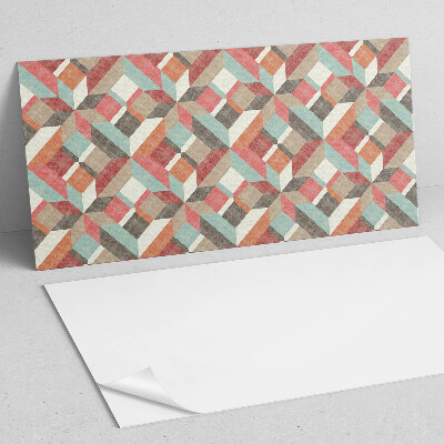Square tv wall panel Geometry in colorful shapes