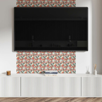 Square tv wall panel Geometry in colorful shapes