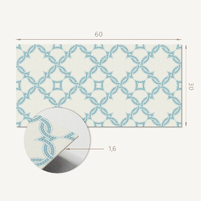 Square wall panel Interwoven patterns in a grid