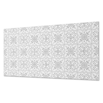 Square tv wall panel Floral pattern with ornaments