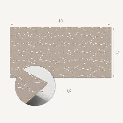 Square tv wall panel Delicate plant pattern